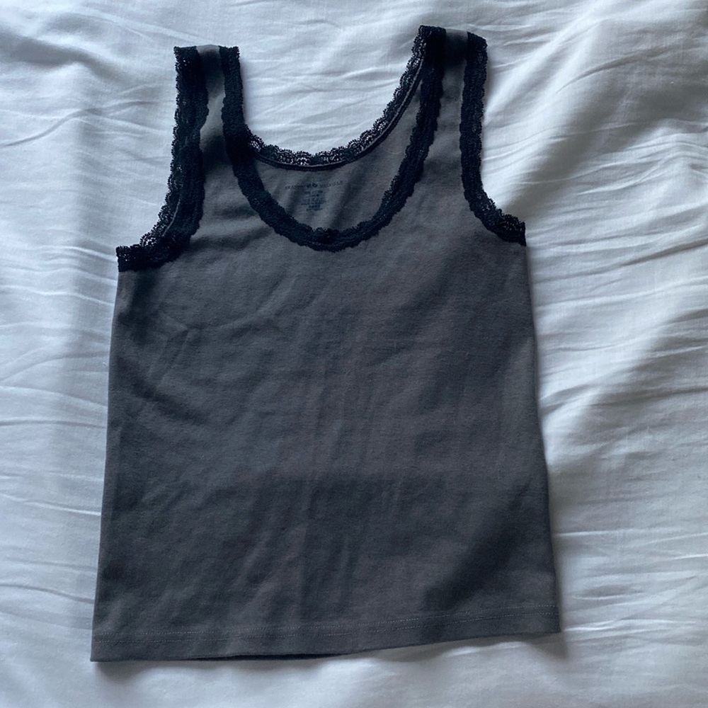GRAY BRANDY MELVILLE TANK TOP (NEVER WORN AND NOT SOLD AT BRANDY ANYMORE)